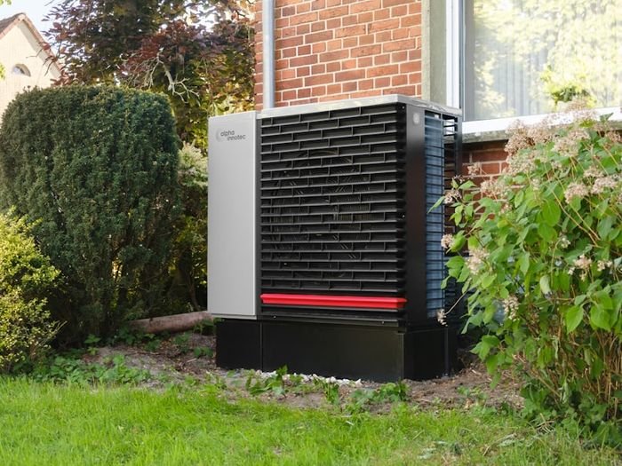 Heat pump at a house in Bad Iburg