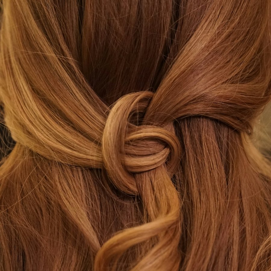 Copper tone, loosely pinned